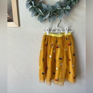 Hanna Andersson Disney Beauty and the beast tulle embroidered skirt 
Size Medium